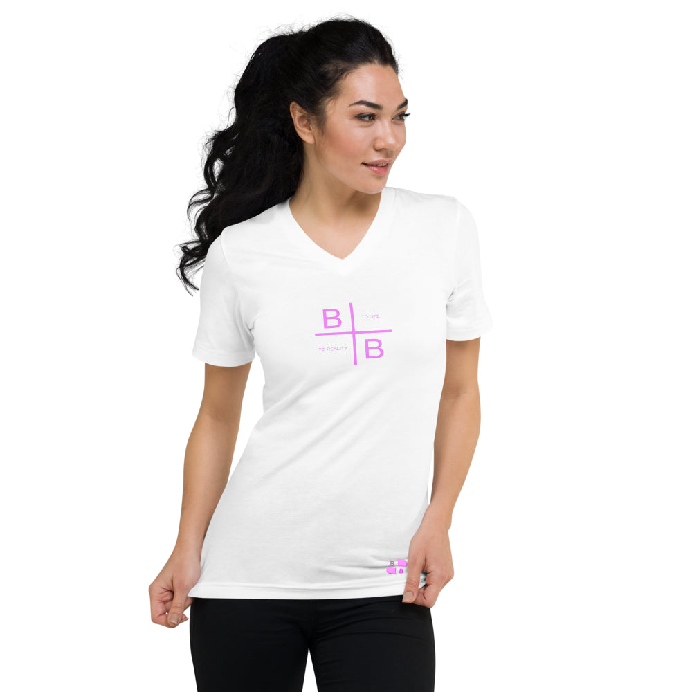BACK TO LIFE BACK TO REALITY Women’s V-Neck Graphic Tee
