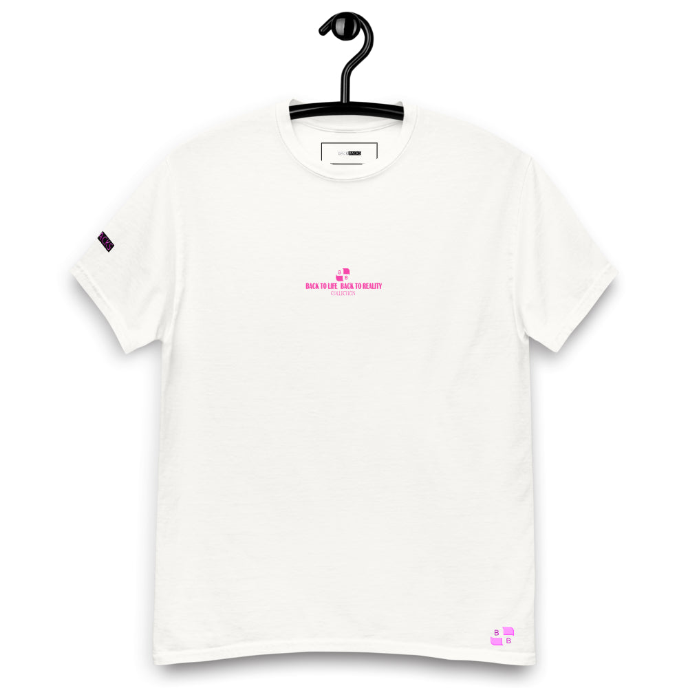 BACK TO LIFE BACK TO REALITY Womens Graphic T-Shirt – White & Black