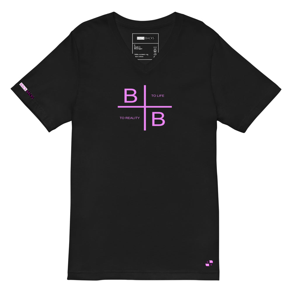 BACK TO LIFE BACK TO REALITY Women’s V-Neck Graphic Tee