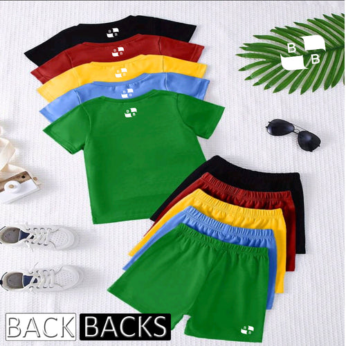 BACK BACKS Kids T-Shirt & Shorts Set | Short Sleeve 2-Piece Outfit (4Y–8Y)