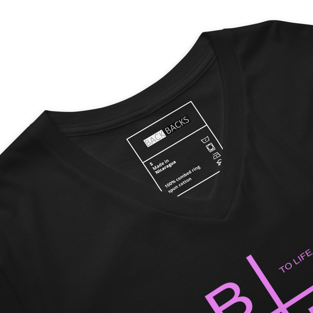 BACK TO LIFE BACK TO REALITY Women’s V-Neck Graphic Tee